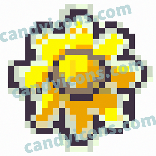 A sunburst yellow sunflower with dark center  app icon - ai app icon generator - phone app icon - app icon aesthetic
