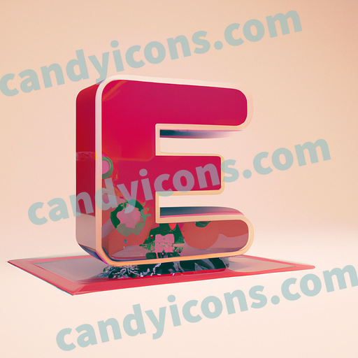A beautiful letter E with floral motifs  app icon - ai app icon generator - phone app icon - app icon aesthetic