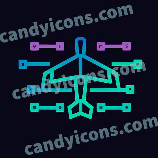 a plane icon with circuit lines app icon - ai app icon generator - phone app icon - app icon aesthetic