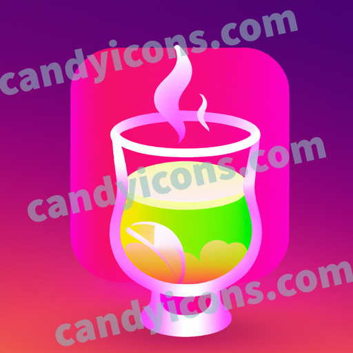 An app icon of A glass of cocktail in peach puff , whitesmoke , lemon chiffon , yellow green color scheme