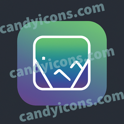 a frame of a mountain landscape app icon - ai app icon generator - phone app icon - app icon aesthetic