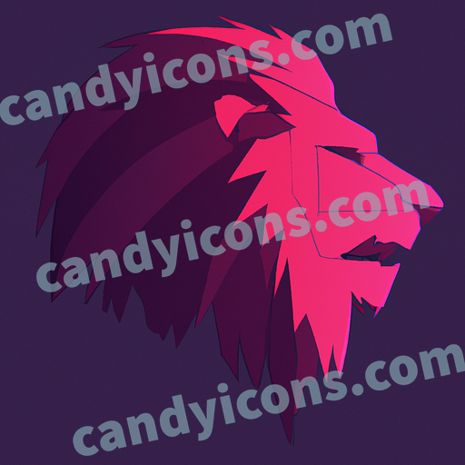 A majestic, roaring lion  app icon - ai app icon generator - phone app icon - app icon aesthetic