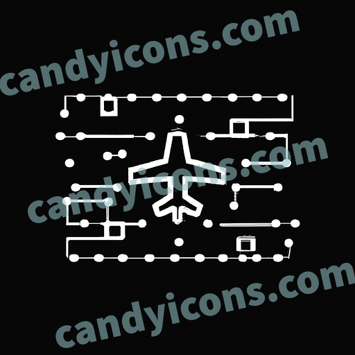 a plane icon with circuit lines app icon - ai app icon generator - phone app icon - app icon aesthetic