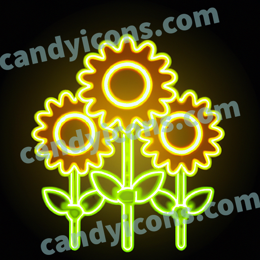 A cluster of bright and cheerful sunflowers  app icon - ai app icon generator - phone app icon - app icon aesthetic