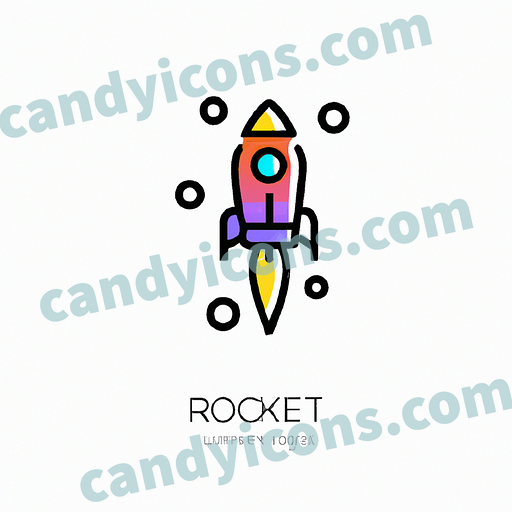 A stylized rocket ship taking off  app icon - ai app icon generator - phone app icon - app icon aesthetic