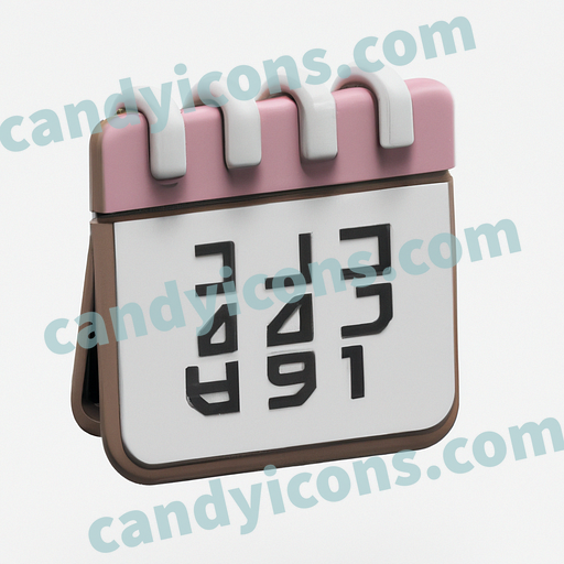 A stylized calendar  app icon - ai app icon generator - phone app icon - app icon aesthetic