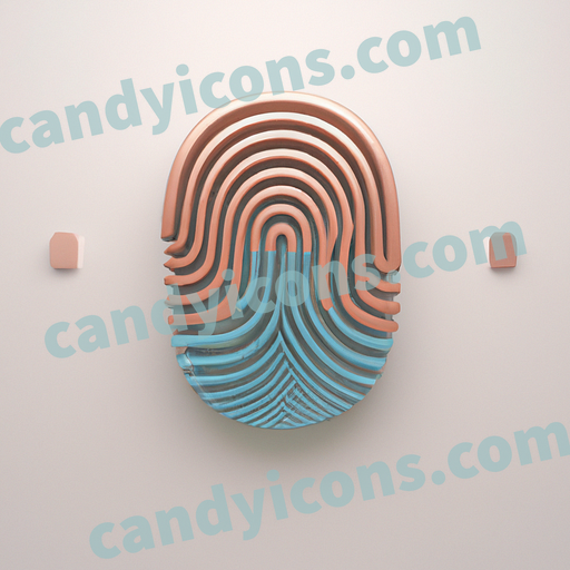 A stylized fingerprint icon  app icon - ai app icon generator - phone app icon - app icon aesthetic