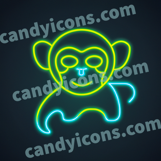 A curious monkey  app icon - ai app icon generator - phone app icon - app icon aesthetic