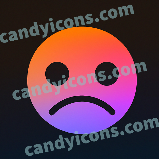 A crying, sad smiley face  app icon - ai app icon generator - phone app icon - app icon aesthetic