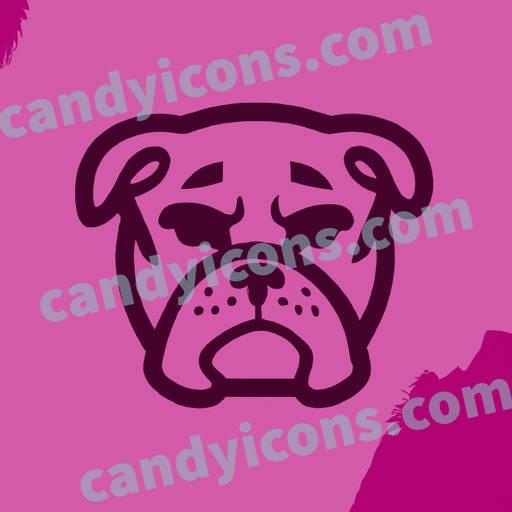 a Bulldog app icon - ai app icon generator - phone app icon - app icon aesthetic