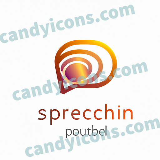 A stylized speech bubble  app icon - ai app icon generator - phone app icon - app icon aesthetic