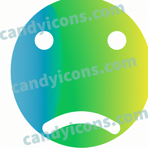 A sad or downcast smiley face  app icon - ai app icon generator - phone app icon - app icon aesthetic