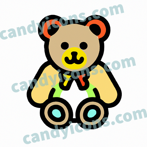 A cuddly, lovable teddy bear  app icon - ai app icon generator - phone app icon - app icon aesthetic