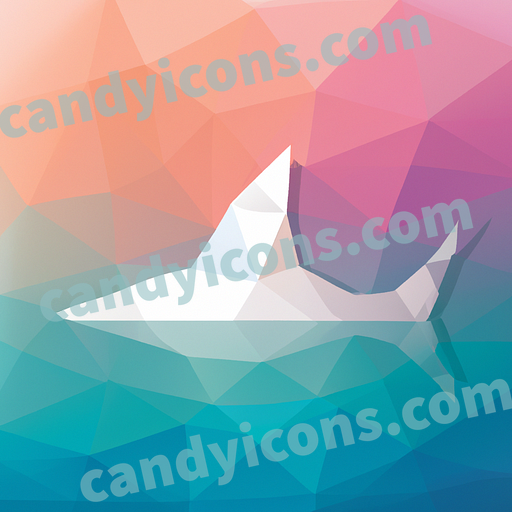 shark fin above the sea surface app icon - ai app icon generator - phone app icon - app icon aesthetic