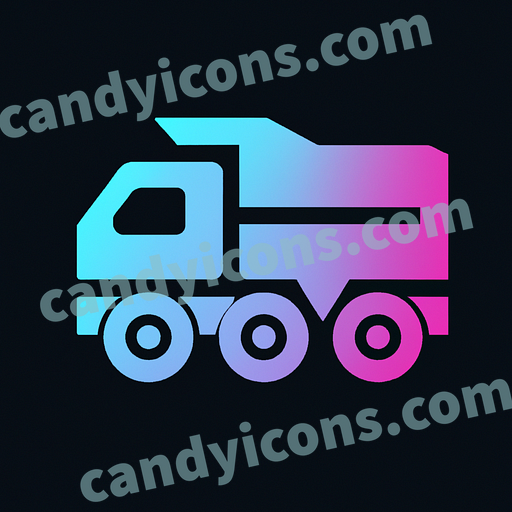 A solid, heavy-duty dump truck  app icon - ai app icon generator - phone app icon - app icon aesthetic