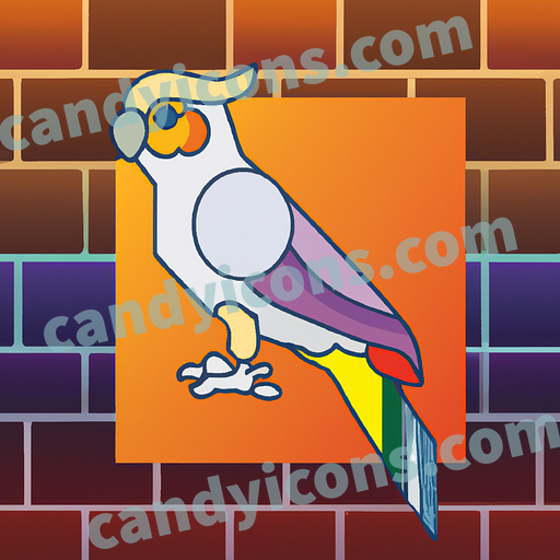 A vibrant, colorful parrot  app icon - ai app icon generator - phone app icon - app icon aesthetic