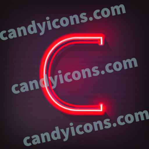 A simple red letter C  app icon - ai app icon generator - phone app icon - app icon aesthetic