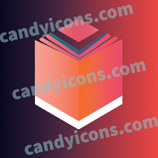 A stylized book with pages flipping  app icon - ai app icon generator - phone app icon - app icon aesthetic