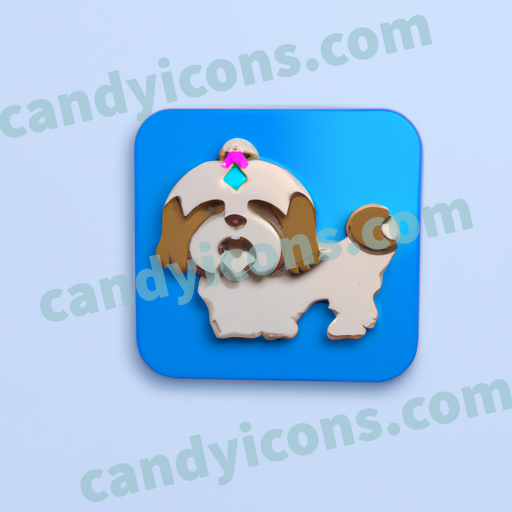 A Shih Tzu app icon - ai app icon generator - phone app icon - app icon aesthetic
