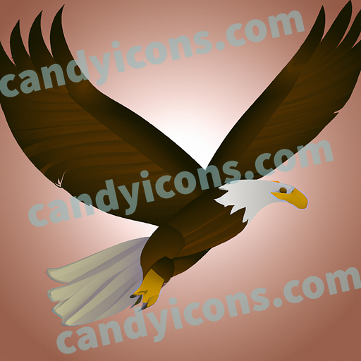 A majestic, soaring bald eagle  app icon - ai app icon generator - phone app icon - app icon aesthetic