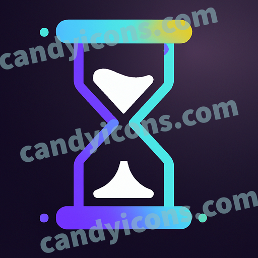 A stylized hourglass with sand falling  app icon - ai app icon generator - phone app icon - app icon aesthetic