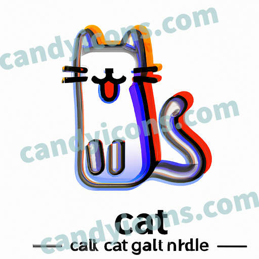 A playful, cartoon-style cat  app icon - ai app icon generator - phone app icon - app icon aesthetic