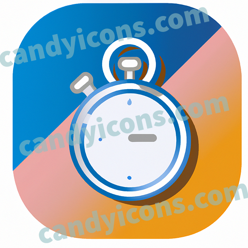 A sleek, minimalist stopwatch  app icon - ai app icon generator - phone app icon - app icon aesthetic