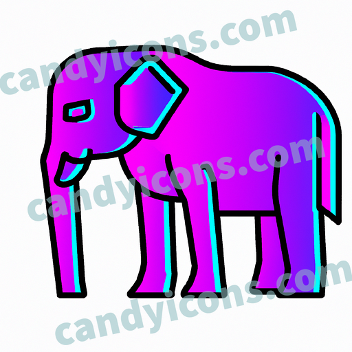 A detailed elephant  app icon - ai app icon generator - phone app icon - app icon aesthetic