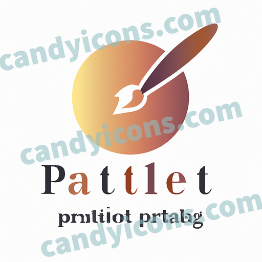 A stylized paint palette with brush  app icon - ai app icon generator - phone app icon - app icon aesthetic
