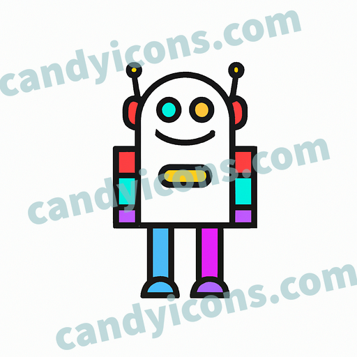 A friendly robot app icon - ai app icon generator - phone app icon - app icon aesthetic