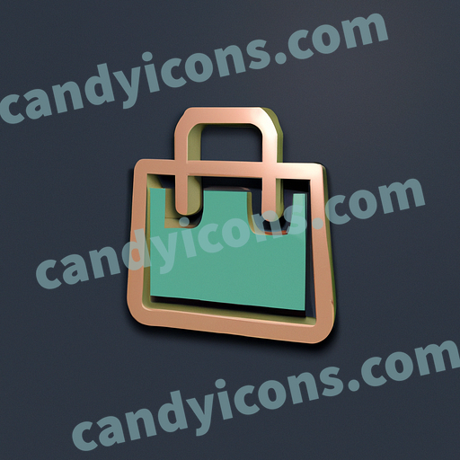 A stylized shopping bag with handles  app icon - ai app icon generator - phone app icon - app icon aesthetic