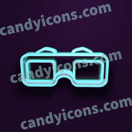 An app icon of Goggles in magenta , crimson , dark cyan , rose color scheme