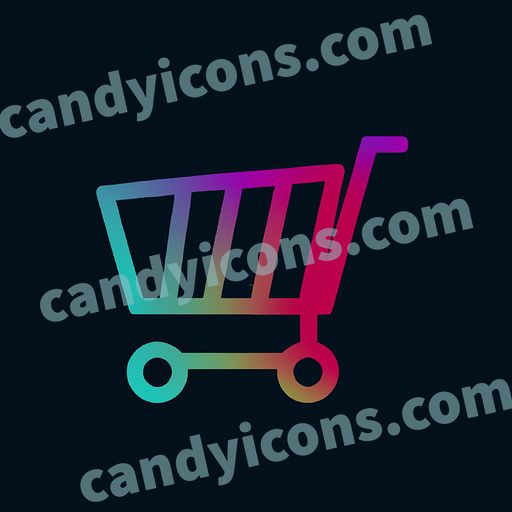 A minimalist shopping cart with wheels  app icon - ai app icon generator - phone app icon - app icon aesthetic