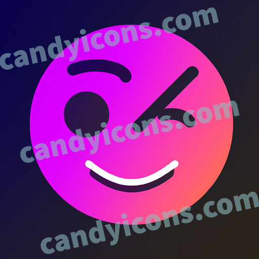 A winking, flirtatious smiley face  app icon - ai app icon generator - phone app icon - app icon aesthetic