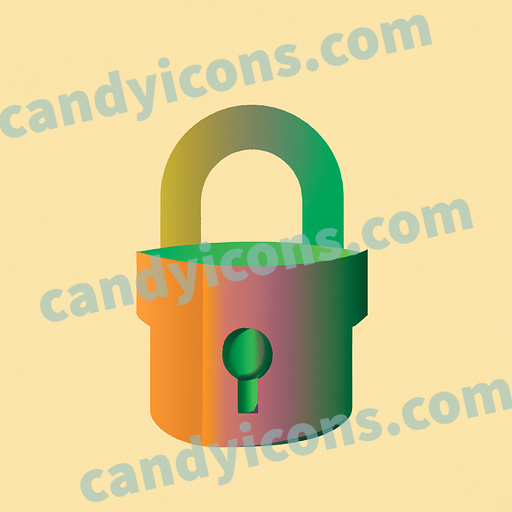 A stylized padlock with keyhole  app icon - ai app icon generator - phone app icon - app icon aesthetic