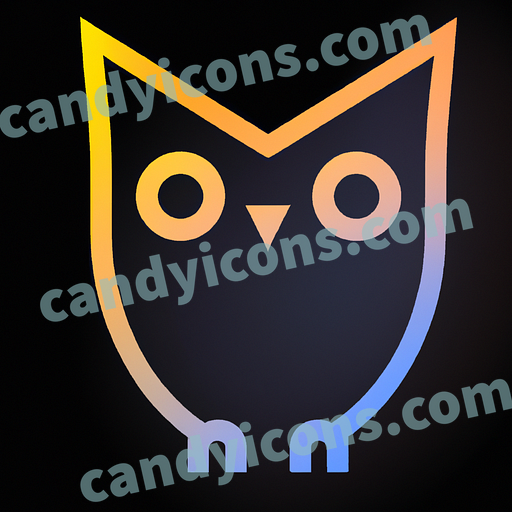 A curious, wide-eyed owl in profile  app icon - ai app icon generator - phone app icon - app icon aesthetic