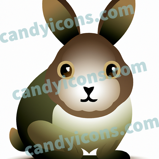 A fluffy, curious bunny  app icon - ai app icon generator - phone app icon - app icon aesthetic