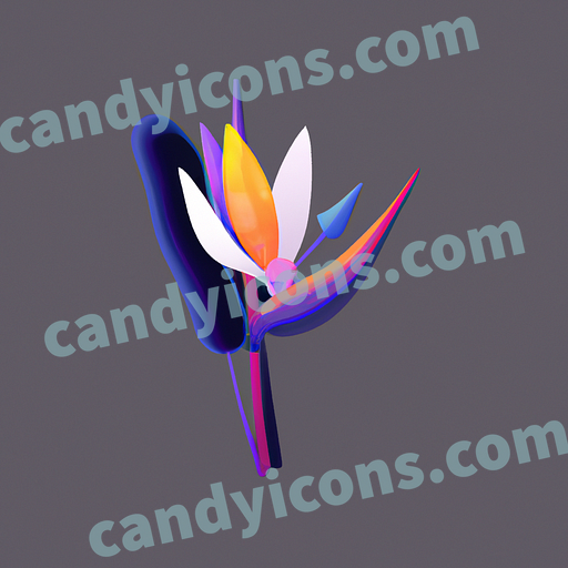 A delicate and exotic bird of paradise blossom  app icon - ai app icon generator - phone app icon - app icon aesthetic