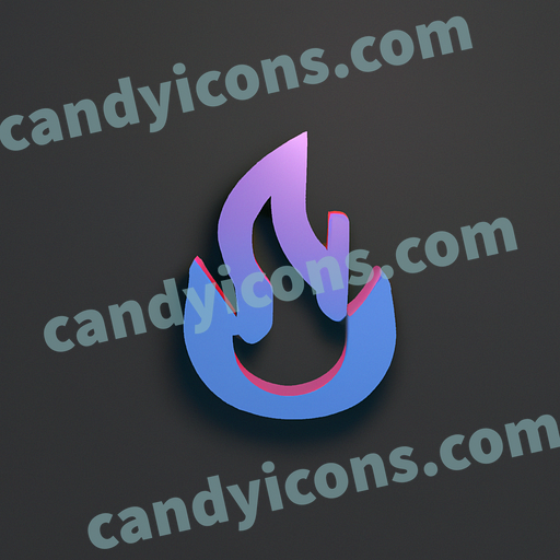 A stylized fire icon  app icon - ai app icon generator - phone app icon - app icon aesthetic