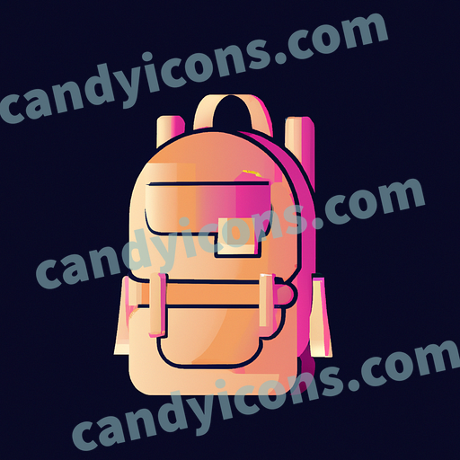 A minimalist backpack  app icon - ai app icon generator - phone app icon - app icon aesthetic