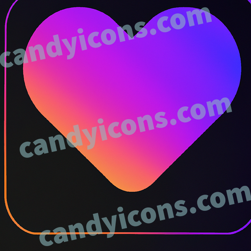 A stylized heart  app icon - ai app icon generator - phone app icon - app icon aesthetic