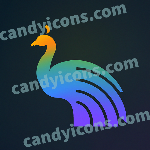 a peacock app icon - ai app icon generator - phone app icon - app icon aesthetic