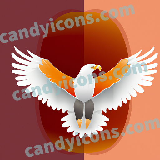 A majestic, soaring bald eagle  app icon - ai app icon generator - phone app icon - app icon aesthetic