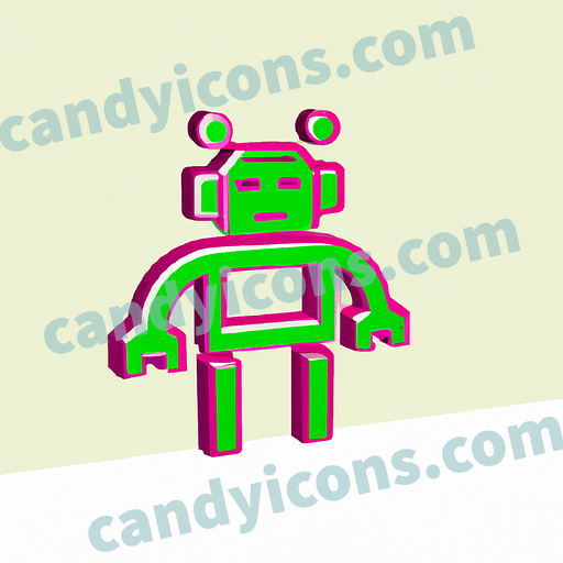 A friendly robot app icon - ai app icon generator - phone app icon - app icon aesthetic
