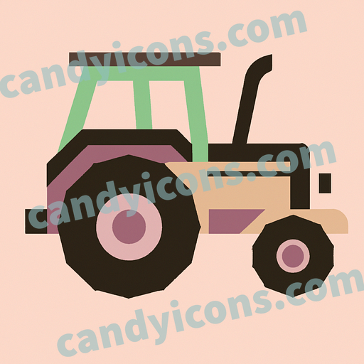 A sturdy, dependable tractor  app icon - ai app icon generator - phone app icon - app icon aesthetic