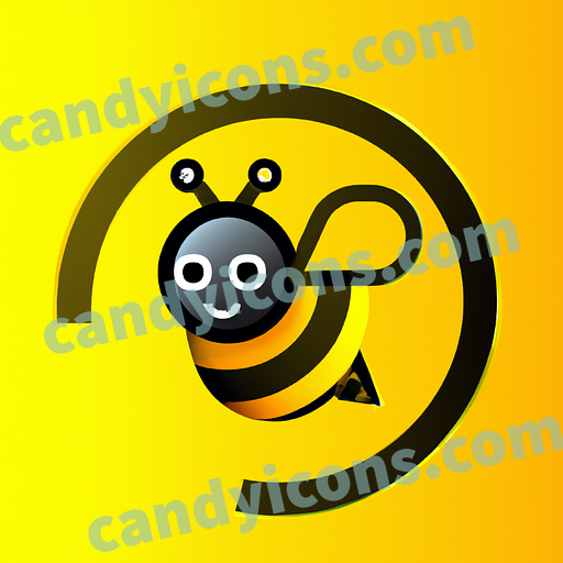 A cute, cartoon-style bee app icon - ai app icon generator - phone app icon - app icon aesthetic