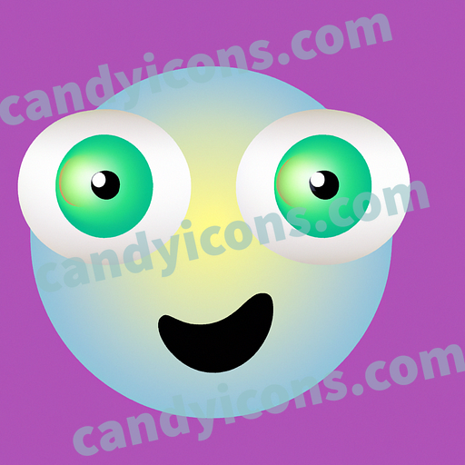 A surprised, wide-eyed smiley face  app icon - ai app icon generator - phone app icon - app icon aesthetic