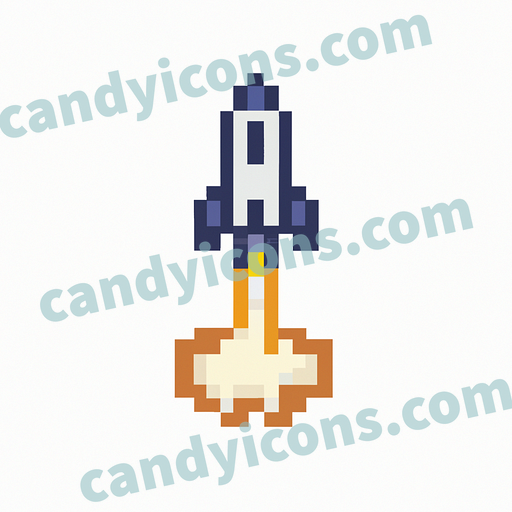 A fun, cartoon-style rocket ship  app icon - ai app icon generator - phone app icon - app icon aesthetic