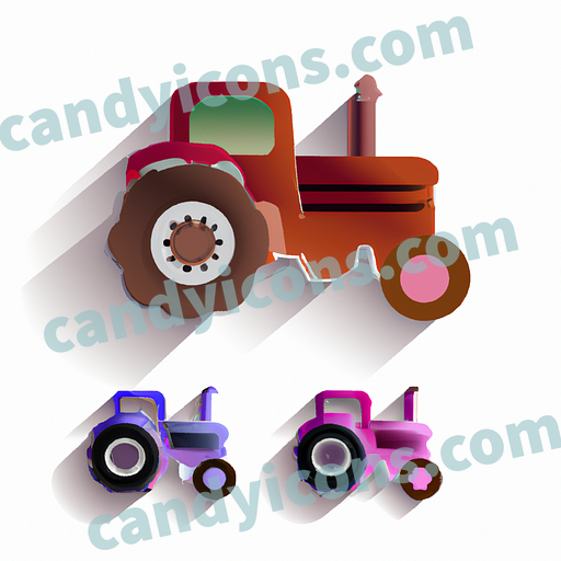 A classic red tractor  app icon - ai app icon generator - phone app icon - app icon aesthetic