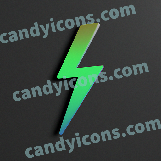 An energetic lightning bolt app icon - ai app icon generator - phone app icon - app icon aesthetic